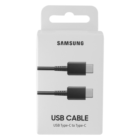 Câble Type-C / Type-C Samsung EP-DX310JBEGEU 3A - 1.8M - Noir - Retail Box (Origine)
